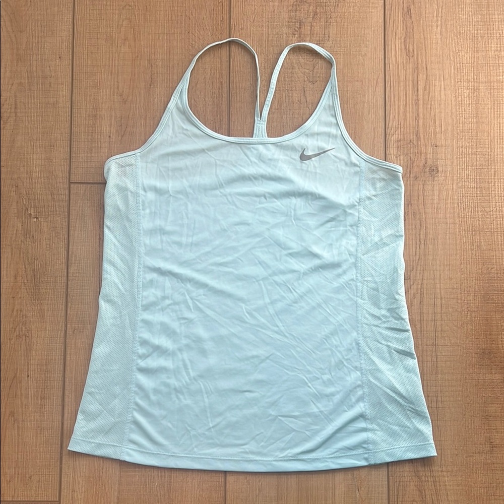 Nike Women's Sky light Blue dri fit Tank Top size medium